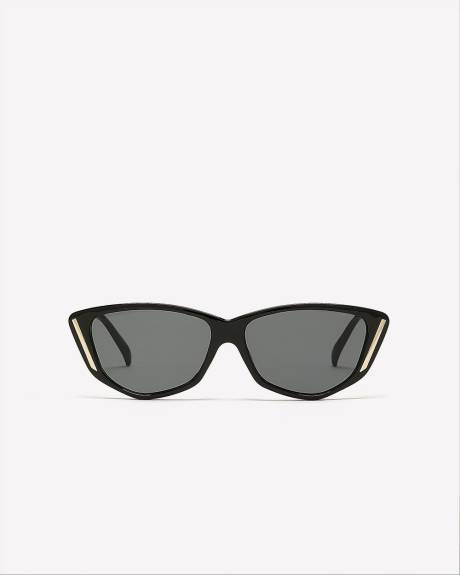 Lunettes de soleil oeil-de-chat en plastique et métal