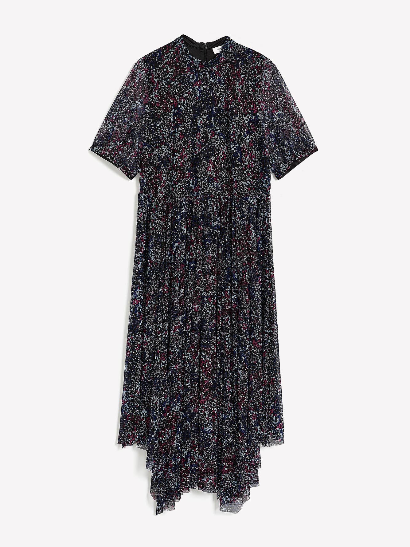 Robe mi-longue en tricot avec ourlet asymétrique - Addition Elle