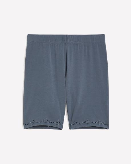 Bike Short Legging with Embroidered Hem - PENN. Essentials