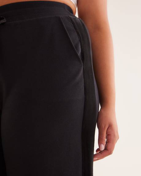 Velvet and French Terry Wide-Leg Pant - Active Zone