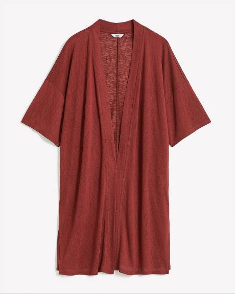 Long Cardigan with Kimono Sleeves