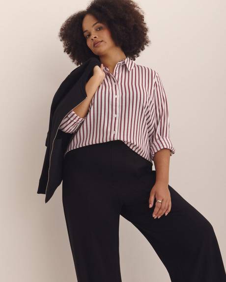 Dobby Buttoned Down Tunic Shirt