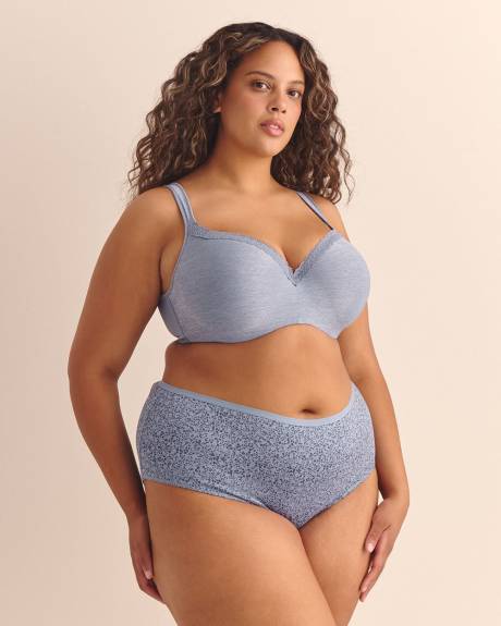 Heather Blue Microfibre Underwire T-Shirt Bra - ti Voglio