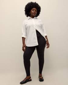 Black Fashion Legging with Foil Print - PENN. Essentials