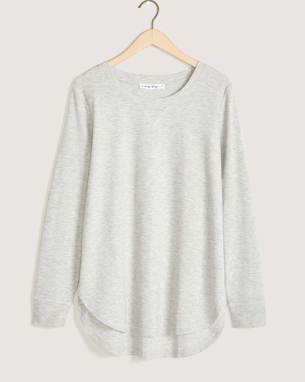 Long-Sleeve Henley Top With Scoop Neck - In Every Story | Penningtons