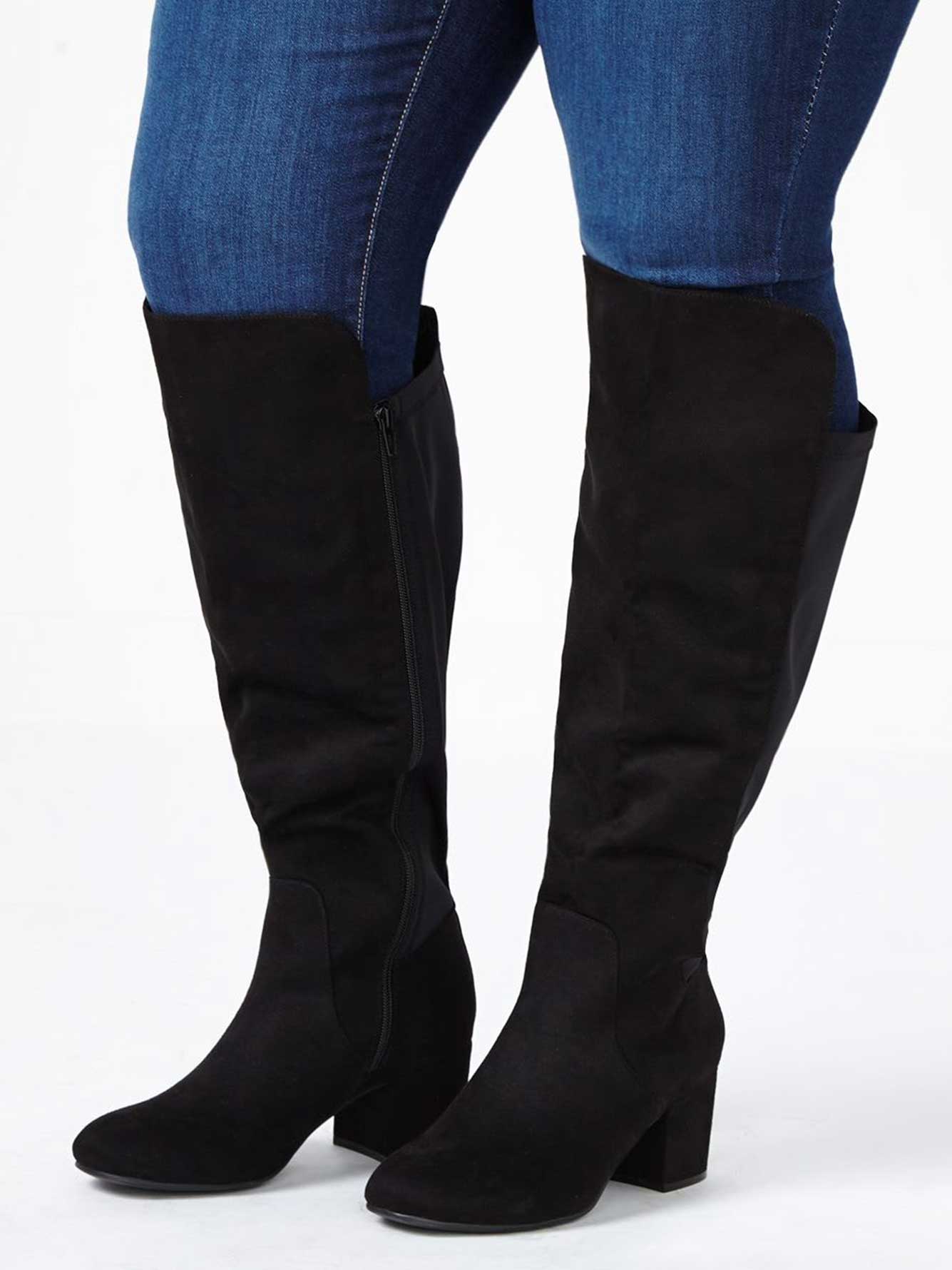 Wide-Width Tall Faux-Suede Boots | Penningtons