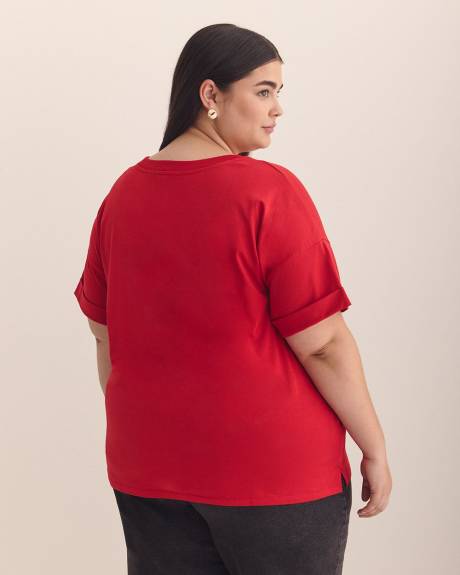 T-shirt carrée à manches courtes et col rond - Essentiels PENN.