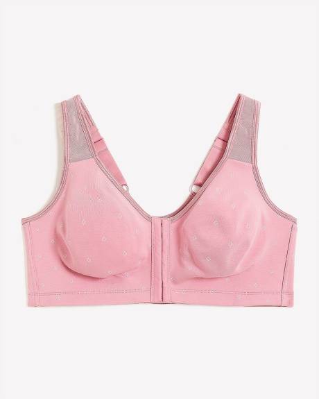 Soutien-gorge en coton à losanges avec fermoir avant, bonnets G-H - ti Voglio