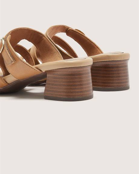 Sandale à talons Desirae Palm, fauve, pied large - Clarks