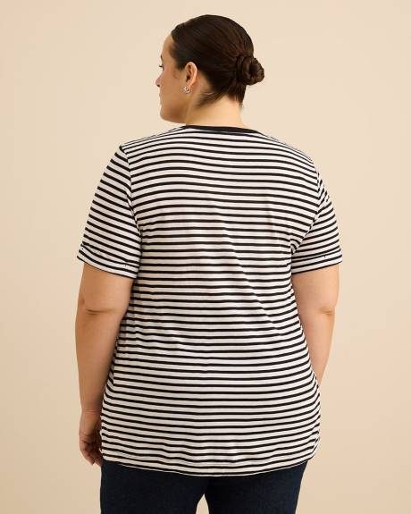 T-shirt &agrave; manches courtes, coupe boyfriend - Essentiels PENN.