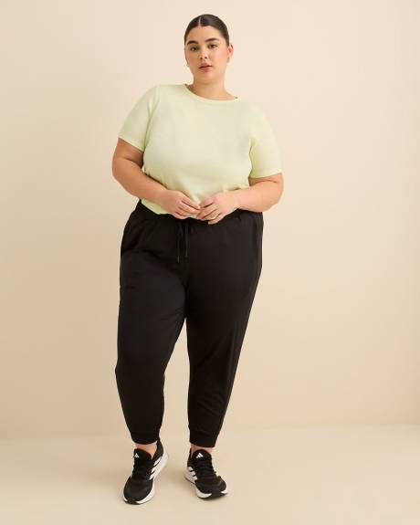 Pantalon de jogging noir, coupe petite, tissu responsable - Active Zone