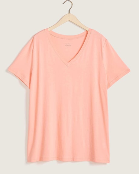 T-shirt coupe boyfriend à col en V - In Every Story