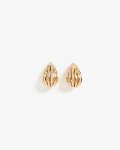 Boucles d'oreilles anneaux gonflés texturés