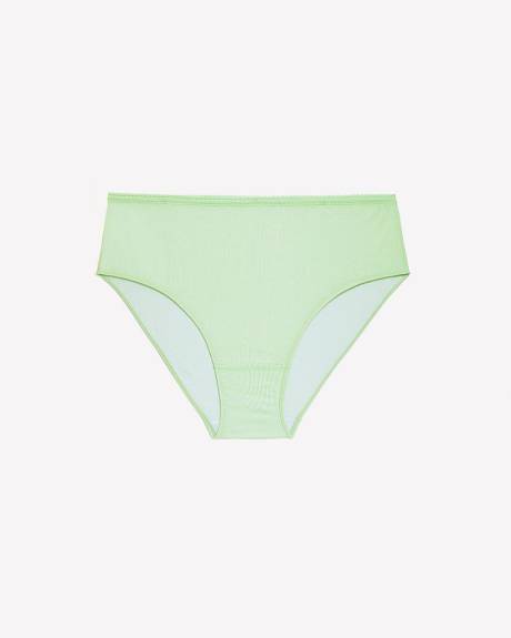 Culotte échancrée imprimée en coton avec élastique picot à la taille - ti Voglio