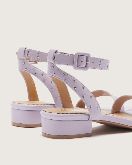 Extra Wide Width, Ankle Strap Studded Sandal