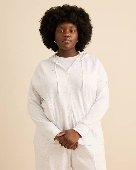 Responsible, Hooded Jacket in Nep Yarn with Zipper - Active Zone