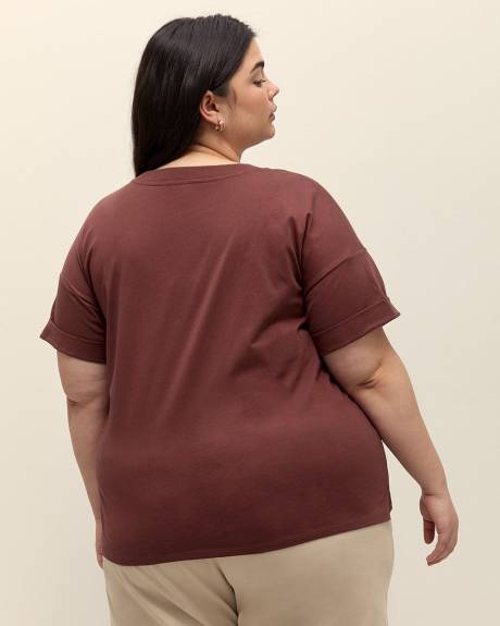 Cotton Boxy-Fit Crewneck T-shirt - PENN. Essentials