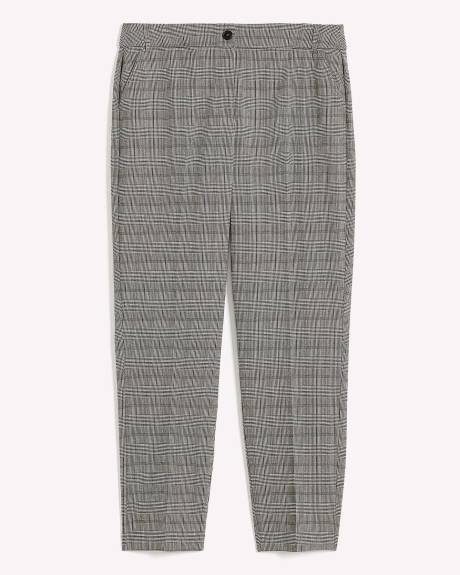 Plaid Curvy-Fit Straight-Leg Pant