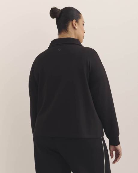 Lightweight Scuba Knit Mock-Neck Pullover - Active Zone