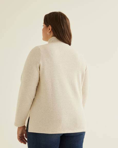 Mock-Neck Long-Sleeve Sweatshirt