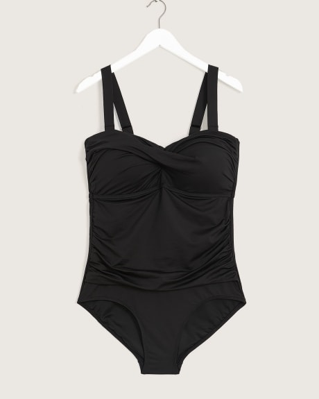 Black Twisted Front One-Piece Swimsuit - Anne Cole