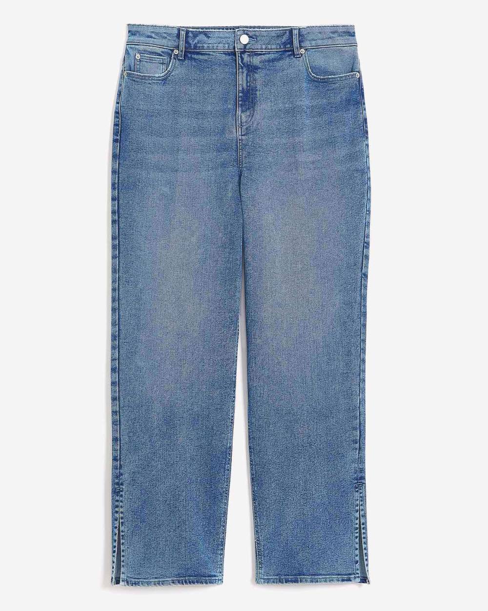 Responsible, Straight-Leg Jeans with Side Slit, Medium Wash - Addition ...