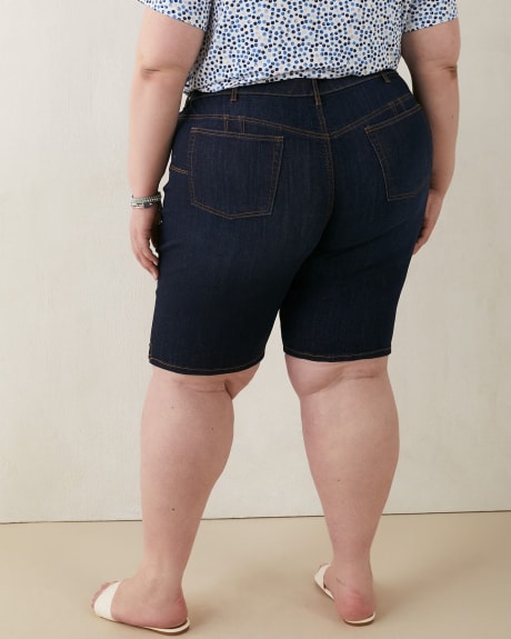 Responsible, Curvy Fit Denim Bermuda Shorts, Dark Wash - d/C JEANS