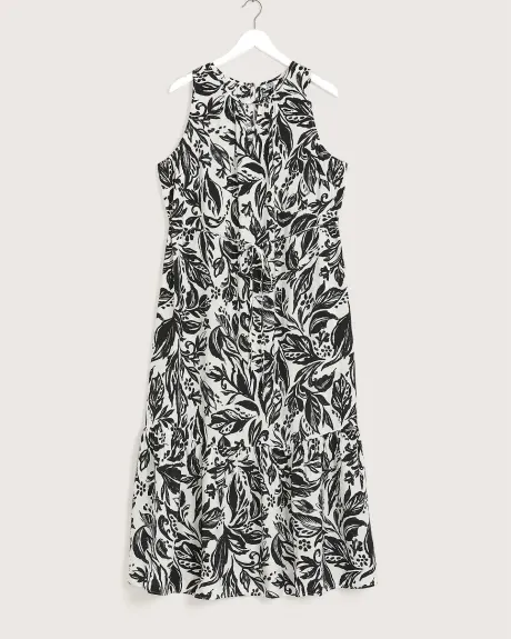 Responsible, Leaf-Print Sleeveless Maxi Dress