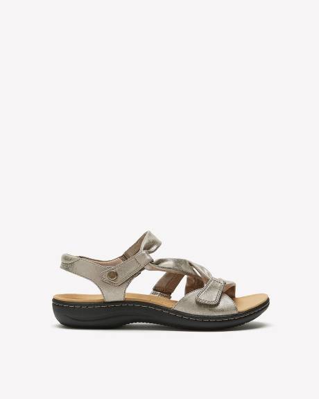Wide Width, Flat Laurieann Bell Strappy Sandal - Clarks