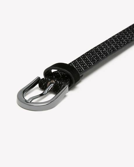 Black Velvet Denim Belt