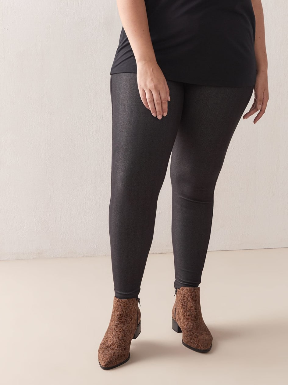 best denim leggings elastic waist