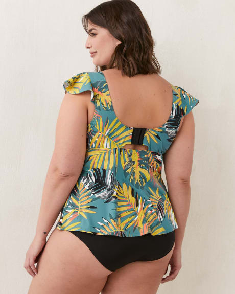 Printed Flutter Sleeve Tankini - In Every Story