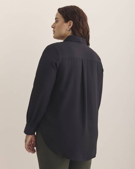 Silky Buttoned Down Tunic