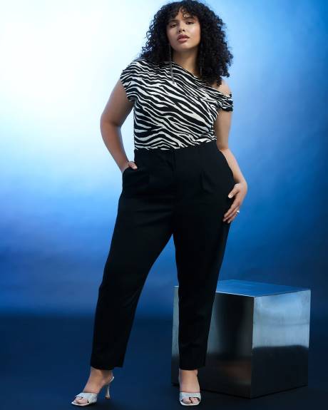 Curvy-Fit High-Waisted Tapered-Leg Pant - Addition Elle