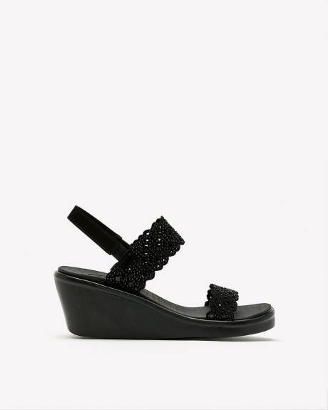 Wide Width, Sling-Back Sassy Dayz Wedge Sandal - Skechers