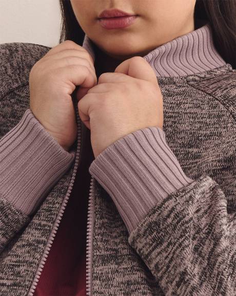 Manteau long en molleton de style aviateur