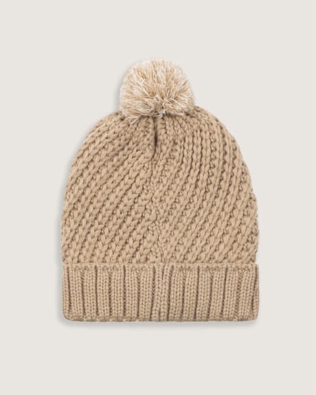 Twist Chunky Beanie with Ribbed Cuff - Champion