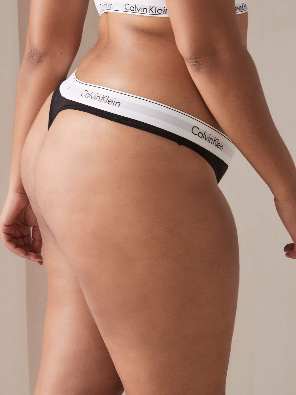 Culotte tanga en mélange de coton - Calvin Klein