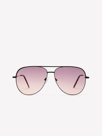 Black Aviator Frame Sunglasses