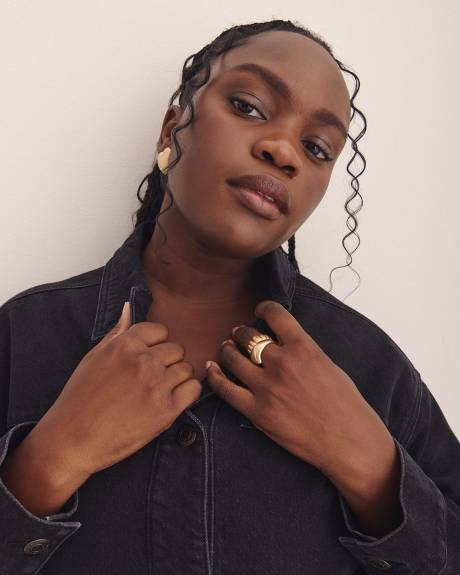 Cropped Utility Denim Jacket - Addition Elle
