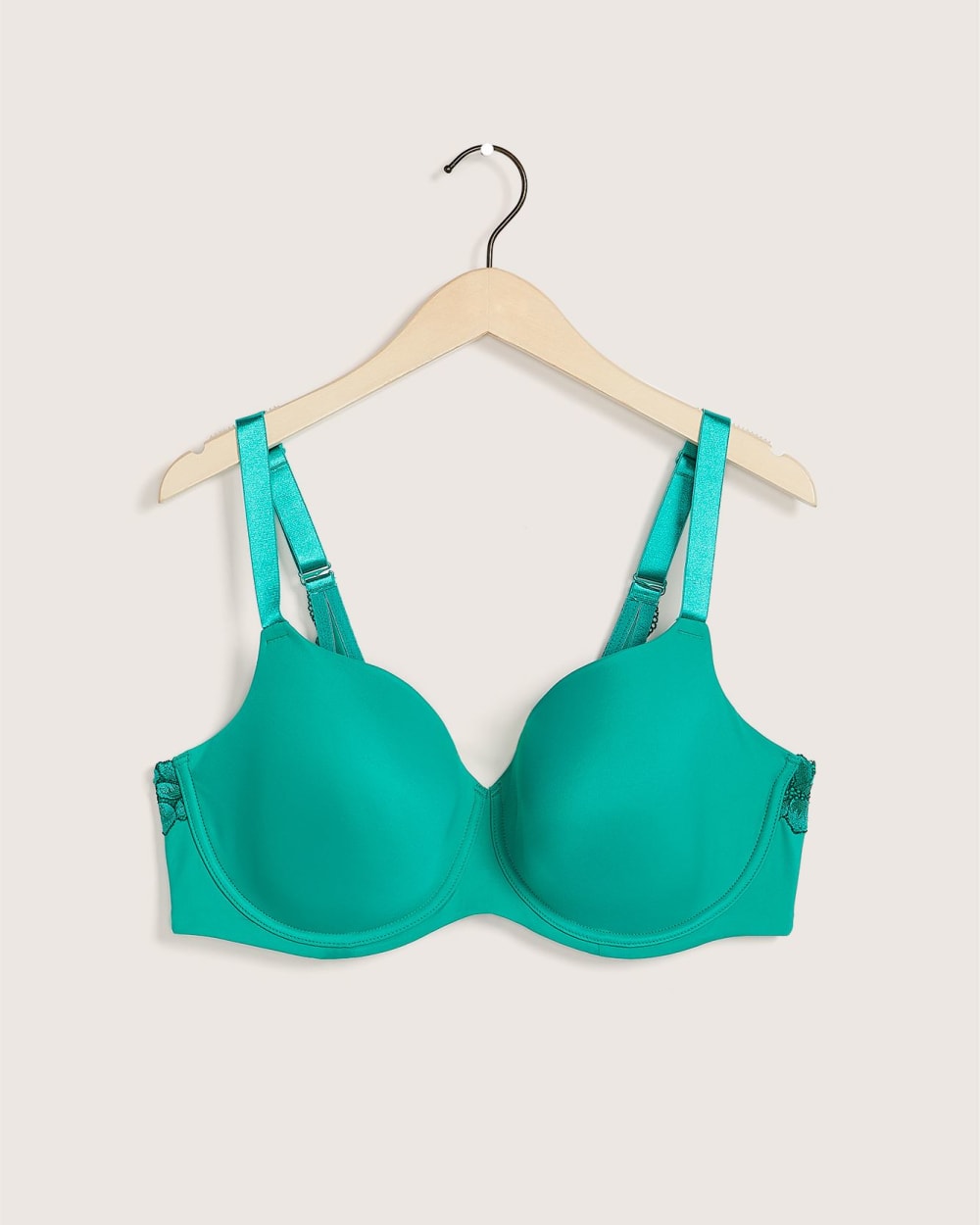 Underwire T-Shirt Bra with Lace Wings - tiVOGLIO