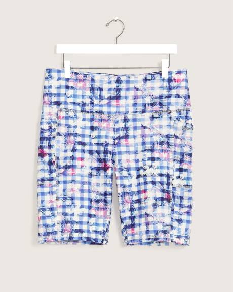 Floral Gingham Bike Short - Active Zone
