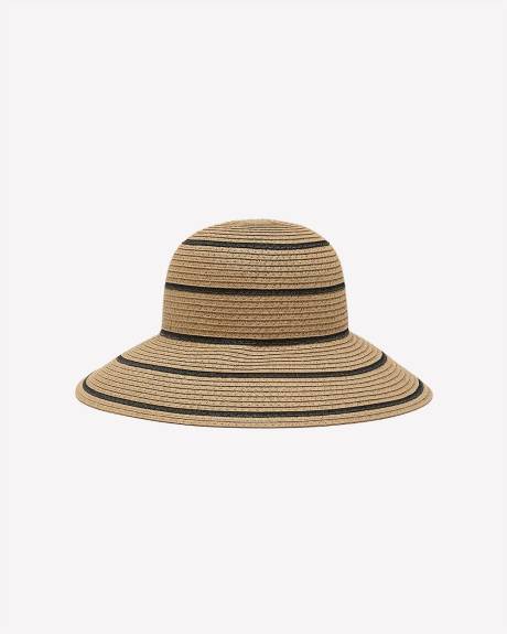 Chapeau de paille rayé