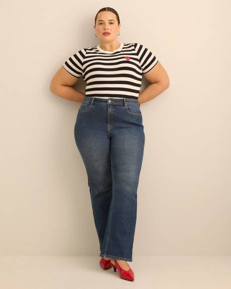 Striped Crewneck Tee - PENN. Essentials