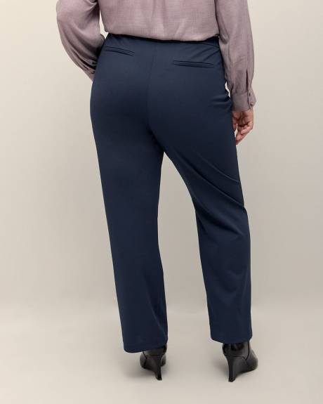 Pantalon à jambe semi-évasée en crêpe extensible