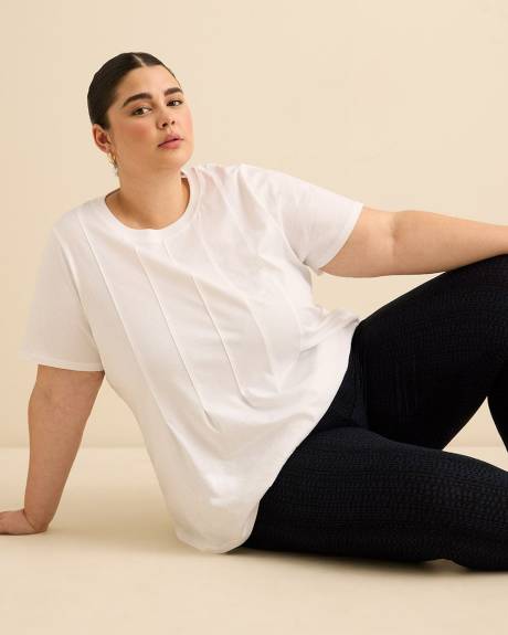 Legging tendance &agrave; pois et &agrave; rayures, tissu responsable