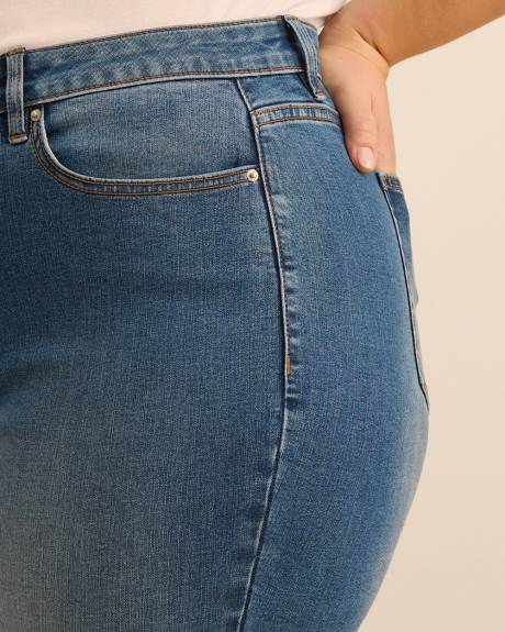 Legging en denim fonc&eacute; &agrave; taille moyenne, coupe classique - d/C JEANS