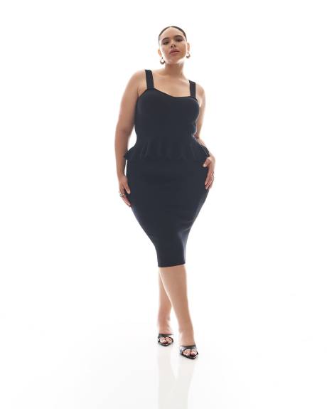 Camisole de compression noire à basques - Addition Elle