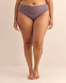 High-Cut Microfibre Brief with Lace - Déesse Collection