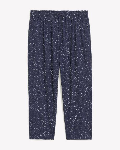 Heart-Print Knit Pyjama Pant - ti Voglio